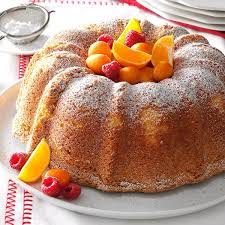 Seasonal fruit topped cake